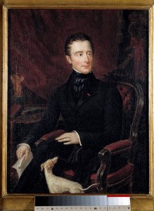 Portret van de Franse dichter Alphonse de Lamartine (1790-1869) door Mary Ann Elisa Lamartine
