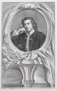 Thomas Otway, gegraveerd door Jacobus Houbraken, Amsterdam, 1741 door Mary Beale