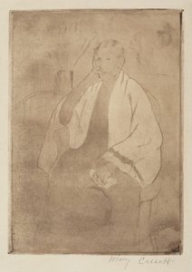Een portret van de moeder van de kunstenaar door Mary Cassatt