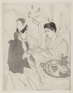 Theekransje in de Middag door Mary Cassatt