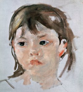 Hoofd van een jong meisje door Mary Cassatt