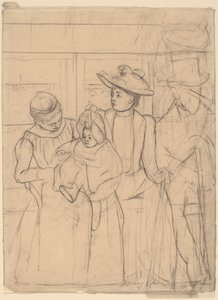 In de Omnibus [recto], ca. 1891 door Mary Cassatt