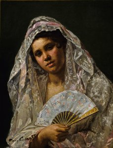 Spaanse danseres met een kanten mantilla, 1873 door Mary Cassatt