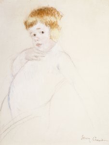 Studie voor de baby voor De omhelzing door Mary Cassatt