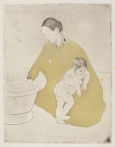 Het bad door Mary Cassatt