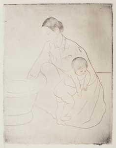 Het bad door Mary Cassatt