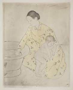 Het bad door Mary Cassatt