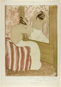Het kapsel door Mary Cassatt