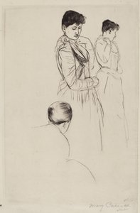 Het Passen door Mary Cassatt