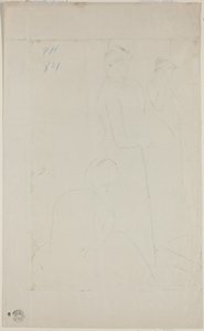 De pasvorm (verso) door Mary Cassatt