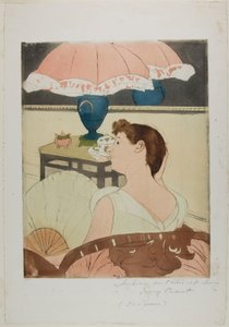 De lamp door Mary Cassatt