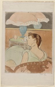 De lamp, 1890-1891 door Mary Cassatt