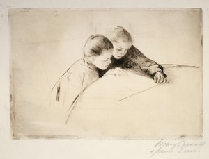 De kaart, 1890 door Mary Cassatt