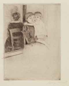 De Spiegel, ca. 1891 door Mary Cassatt