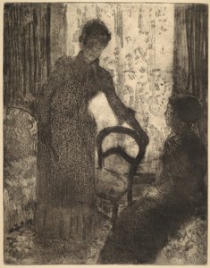 De Bezoeker, ca. 1880 door Mary Cassatt