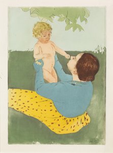 Onder de paardenkastanjeboom, 1896-97 door Mary Cassatt