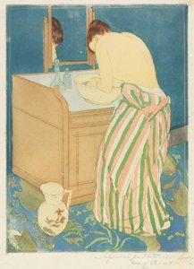 Vrouw die Baadt door Mary Cassatt