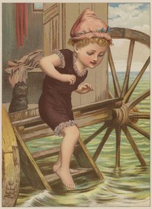 Meisje gaat zwemmen door Mary Ellen Edwards