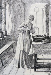 Illustratie van Huisvrouw door Mary Ellen Edwards