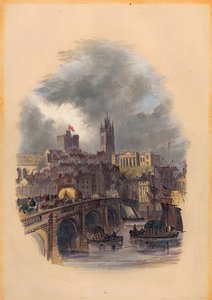 De Oude Tyne Brug, Moot Hall, St. Nicholas Kathedraal en Kasteel door Mary Jane Hancock