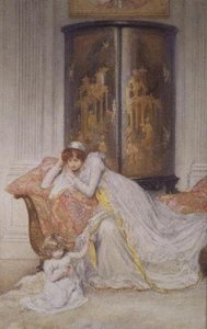 Moeder en Kind, ca. 1890 door Mary L. Gow