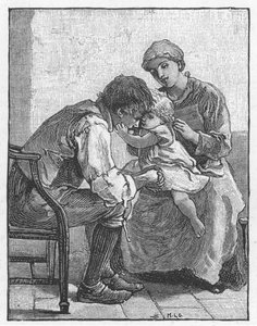 Scène uit Silas Marner door George Eliot, 1882 door Mary L Gow