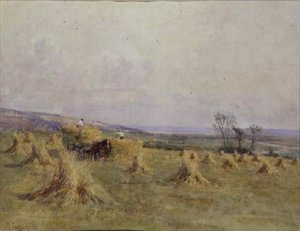 Oogsten aan zee, Norfolk door Mary S. Hagarty
