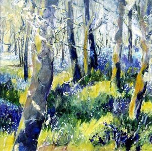 Blauwe klokken en geel door Mary Smith