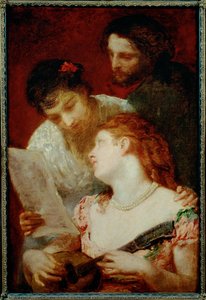Een muzikaal feest ... (schilderij op doek) door Mary Stevenson Cassatt