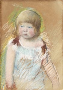 Kind met Pony in een Blauwe Jurk, ca. 1910