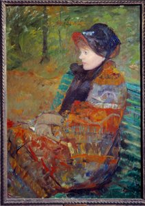Portret van Mademoiselle C Lydia Cassatt, zus van de kunstenaar, door Mary Cassatt, 1880 door Mary Stevenson Cassatt