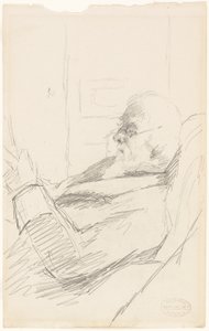 De Vader van de Kunstenaar Leest door Mary Stevenson Cassatt