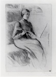 De Mandolinespeler door Mary Stevenson Cassatt
