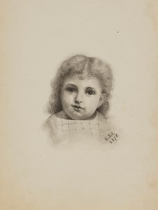Zonder titel (Hoofd van een kind) door Mary Vaux Walcott