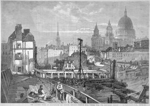 Blackfriars Bridge, Londen, 1864