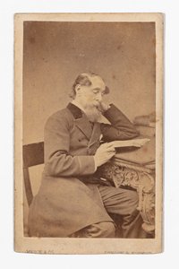 Carte-de-visite van Charles Dickens, door Mason & Co