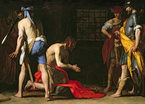 De onthoofding van Johannes de Doper, 1634 door Massimo Stanzione