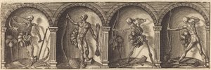 De verschillende portretten en figuren VII door Master AD