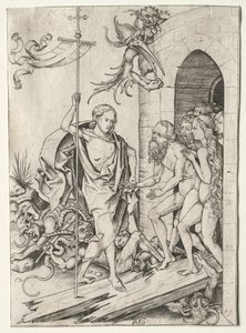 Passie van Jezus Christus: De afdaling in de hel, 1400s door Master AG