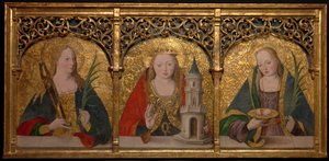 Heiligen Apollonia, Barbara en Agatha, 1490-1500
