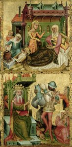 Geboorte van de Maagd en de Slachting van de Onschuldigen, van het Buxtehude Altaar, 1400-10