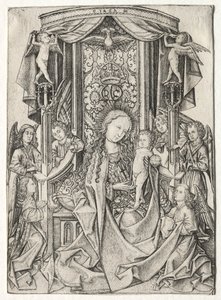 Madonna op de Troon met Acht Engelen