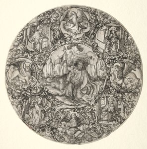 St. Johannes de Doper Omringd door de Evangelisten en Vier Vaders van de Latijnse Kerk