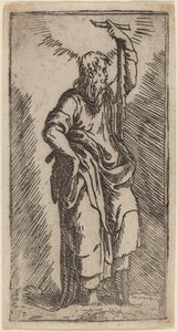 Sint Simon door Master F.P. after Parmigianino