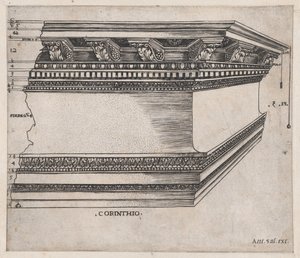 Speculum Romanae Magnificentiae: Korinthisch hoofdgestel, ca. 1535