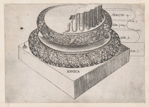 Speculum Romanae Magnificentiae: Ionische basis door Master GA