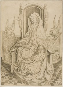 St. Anna, De Maagd en Kind door Master I.A.M. of Zwolle