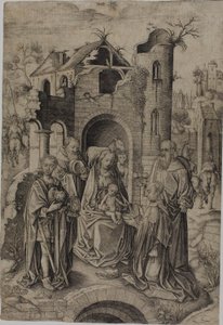 De aanbidding der wijzen door Master I.A.M. of Zwolle