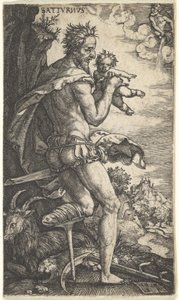 Saturnus uit De goden die over de planeten heersen, 1525