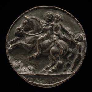 Nimf ontvoerd door een ruiter, ca. 1500 door Master M.C.
